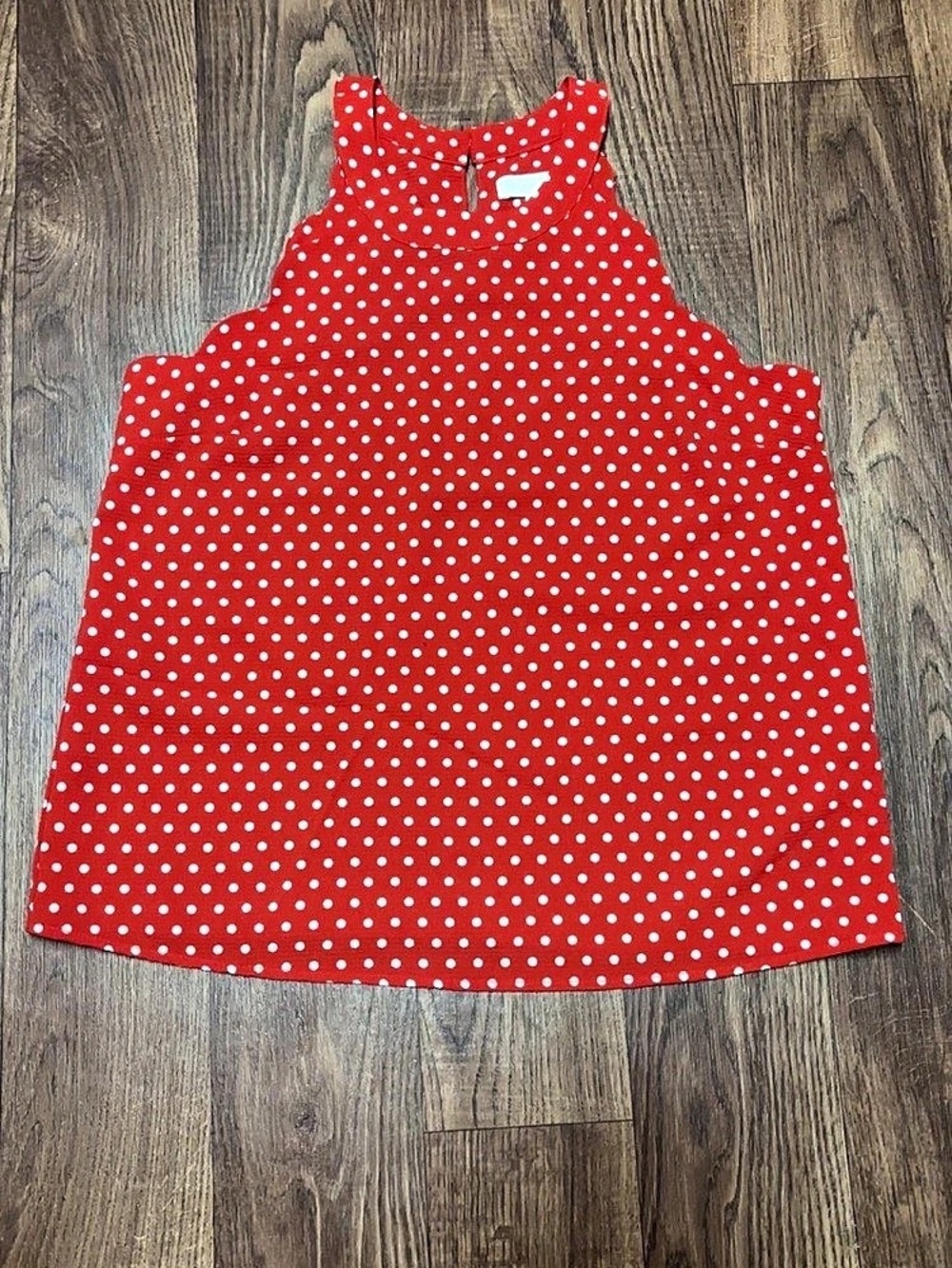 Monteau Los Angeles womans Red Polka Dot tank